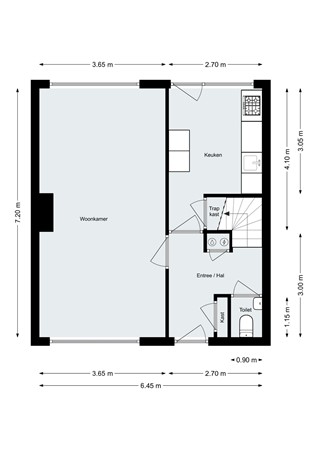 Floorplan - Amaryllisstraat 4, 4651 LH Steenbergen